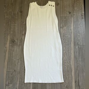 Women’s NY&Co White Dress with Faux Buttons